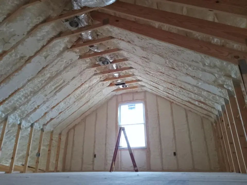 Spray foam roofing application for Crawl Space Insulation project in Gulfport